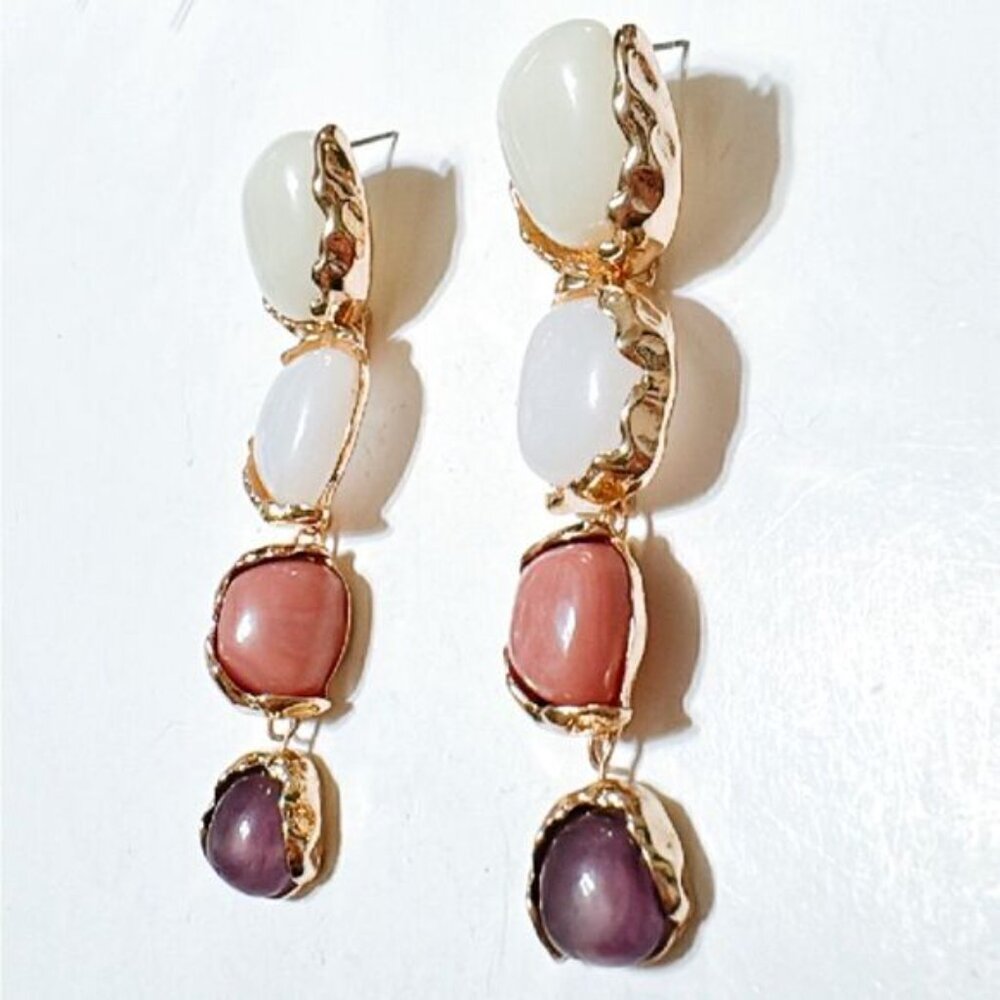 Crystal drop earrings N399 - Picture 4 of 5
